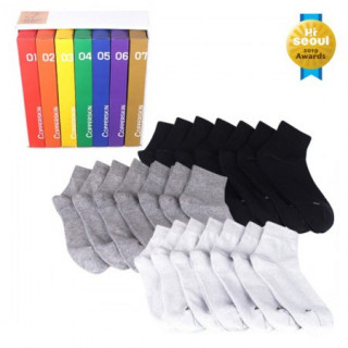 [카퍼스킨] 여성 단목 무지양말 데일리 7족 선물세트